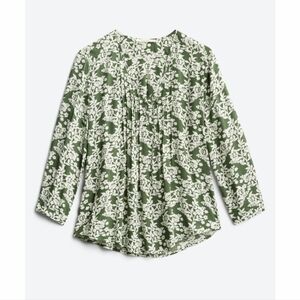 Fun2fun Maley Pleated Detail Blouse, Olive, M